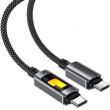 Кабель USB 2.0 Type-C M-M, 1.2 м 60W C21-03, aluminum alloy, color indicator, Black Acefast Кабель USB 2.0 Type-C M-M, 1.2 м 60W C21-03, aluminum alloy, color indicator, Black Acefast