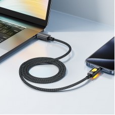 Кабель USB 2.0 Type-C M-M, 1.2 м 60W C21-03, aluminum alloy, color indicator, Black Acefast Кабель USB 2.0 Type-C M-M, 1.2 м 60W C21-03, aluminum alloy, color indicator, Black Acefast