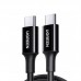 Кабель USB 2.0 Type-C M-M, 2 м, 100W Чорний, US300 UGREEN