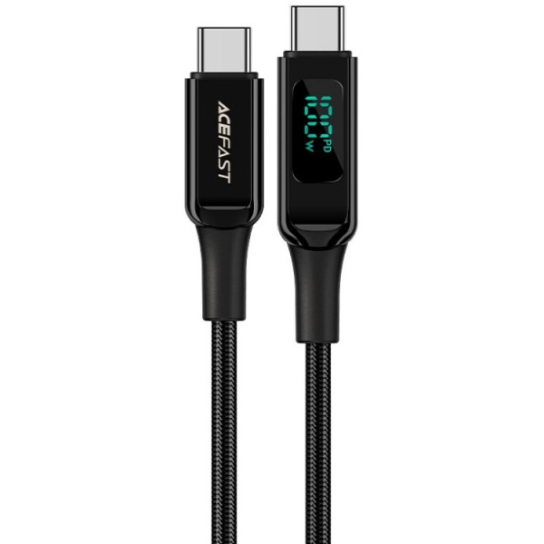 Кабель USB 2.0 Type-C M-M, 2 м, 100W, with display, C6-03 Acefast
