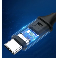 Кабель USB 2.0 Type-C M-M, 2 м, 60W Чорний, Round Cable Nickel Plating Aluminum Shell US261 UGREEN