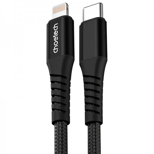 Кабель USB 3.1 Type-C M-Lightning M, 1.0м, чорний, 27W PD, Choetech