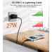 Кабель USB 3.1 Type-C M-Lightning M, 1.0м, чорний, 27W PD, Choetech