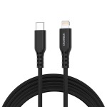 Кабель USB 3.1 Type-C M-Lightning M, 1.8м, чорний, 20W, MFi PD, обплетення, чорний Choetech