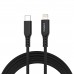 Кабель USB 3.1 Type-C M-Lightning M, 1.8м, чорний, 20W, MFi PD, обплетення, чорний Choetech