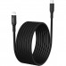 Кабель USB 3.1 Type-C M-Lightning M, 1.8м, чорний, 20W, MFi PD, обплетення, чорний Choetech