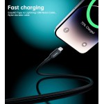 Кабель USB 3.1 Type-C M-Lightning M, 1.8м, чорний, 20W, MFi PD, обплетення, чорний Choetech