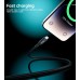 Кабель USB 3.1 Type-C M-Lightning M, 1.8м, чорний, 20W, MFi PD, обплетення, чорний Choetech