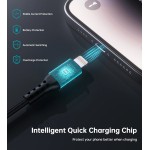 Кабель USB 3.1 Type-C M-Lightning M, 1.8м, чорний, 20W, MFi PD, обплетення, чорний Choetech