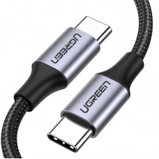 Кабель USB 3.1 Type-C M-M, 1 м, 100W （10Gbps）Чорний, US355 UGREEN