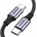 Кабель USB 3.1 Type-C M-M, 1 м, 100W （10Gbps）Чорний, US355 UGREEN