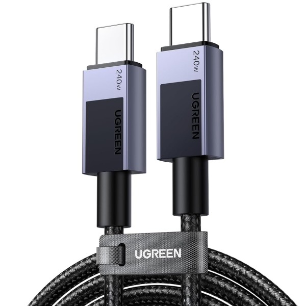 Кабель USB 3.1 Type-C M-M, 1 м, 240W （480Mbps）Чорний, L513 UGREEN