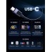 Кабель USB 3.1 Type-C M-M, 1 м, 240W （480Mbps）Чорний, L513 UGREEN