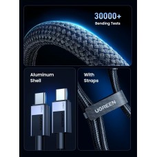 Кабель USB 3.1 Type-C M-M, 1 м, 240W （480Mbps）Чорний, L513 UGREEN