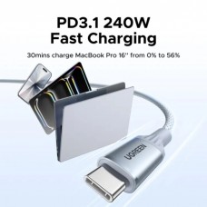 Кабель USB 3.1 Type-C M-M, 1 м, 240W （5A）синій, L534 UGREEN