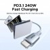 Кабель USB 3.1 Type-C M-M, 1 м, 240W （5A）синій, L534 UGREEN