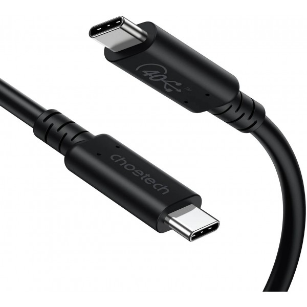 Кабель USB 4.0 Thunderbolt Type-C M-M, 0,8 м, 240W Gen 3, 40Gbps 8K@60Hz Choetech
