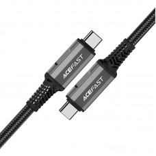 Кабель USB 4.0 Type-C M-M, 1 м 240W, Thunderbolt 3/4 compatible, C1-09 Black-grey Acefast Кабель USB 4.0 Type-C M-M, 1 м 240W, Thunderbolt 3/4 compatible, C1-09 Black-grey Acefast