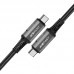 Кабель USB 4.0 Type-C M-M, 1 м 240W, Thunderbolt 3/4 compatible, C1-09 Black-grey Acefast