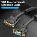 Кабель VGA 15M-15M F, 5.0м, чорний Vention