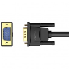 Кабель VGA 15M-15M, 1.5м, з ферритами, чорний Vention