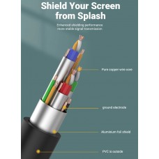 Кабель VGA 15M-15M, 1.5м, з ферритами, чорний Vention