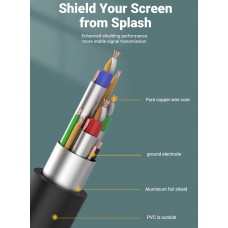 Кабель VGA 15M-15M, 10.0м, з ферритами, чорний Vention