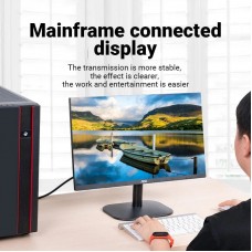 Кабель VGA 15M-15M, 2.0 м, з ферритами, чорний Vention