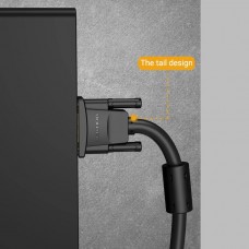 Кабель VGA 15M-15M, 2.0 м, з ферритами, чорний Vention