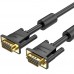 Кабель VGA 15M-15M, 20.0 м, з ферритами, чорний Vention