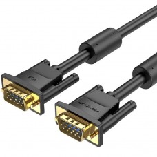 Кабель VGA 15M-15M, 25.0 м, з ферритами, чорний Vention