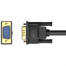 Кабель VGA 15M-15M, 25.0 м, з ферритами, чорний Vention