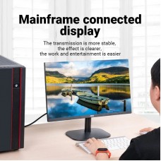 Кабель VGA 15M-15M, 25.0 м, з ферритами, чорний Vention