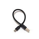 Кабель для Power Bank USB2.0 AM- micro USB BM, 2.4А, 20см, чорний Кабель для Power Bank USB2.0 AM- micro USB BM, 2.4А, 20см, чорний