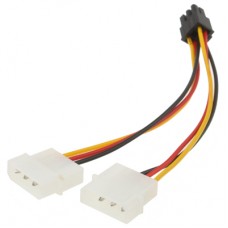 Кабель живлення для відеокарти  6-pin to 2x4-pin F Molex