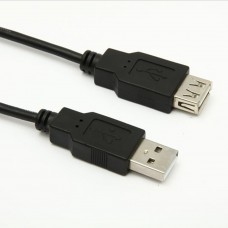 Кабель продовжувач USB 2.0 AM-AF, 2.0 м чорний