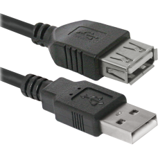 Кабель продовжувач USB 2.0 AM-AF, 3.0 м, чорний, 02-10 Defender Кабель продовжувач USB 2.0 AM-AF, 3.0 м, чорний, 02-10 Defender
