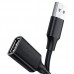 Кабель продовжувач USB 2.0 AM-AF, 3м, Nickel Plating Extension Cable Чорний, US103 UGREEN