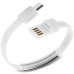 Кабель-браслет micro USB 2.0, білий RTL