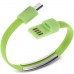 Кабель-браслет micro USB 2.0, зелений RTL