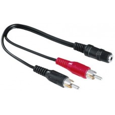 Перехідник Audio Jack  F -> 2 x RCA M 0.4 м.