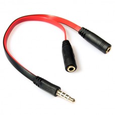 Перехідник Audio Jack TRRS M -> 2xF (Audio+MIC)