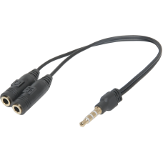 Перехідник Audio Jack TRRS M -> 2xF (Audio+MIC) Headset Jack Defender