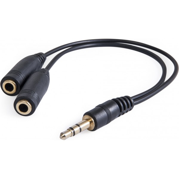 Перехідник Audio Jack TRS M -> 2xF (розгалужувач) Defender
