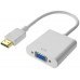 Перехідник HDMI M -> VGA F (з аудіо інтерфейсом) додаткове живлення micro USB білий RTL