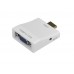 Перехідник HDMI M -> VGA F (з аудіо інтерфейсом) додаткове живлення micro USB, білий RTL