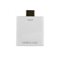 Перехідник HDMI M -> VGA F (з аудіо інтерфейсом) додаткове живлення micro USB, білий RTL