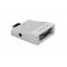 Перехідник HDMI M -> VGA F (з аудіо інтерфейсом) додаткове живлення micro USB, білий RTL