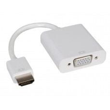 Перехідник HDMI M -> VGA F білий (без звуку) OEM