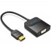 Перехідник HDMI M -> VGA F, 1080P 60Hz, кабель 0,15м, Vention чорний